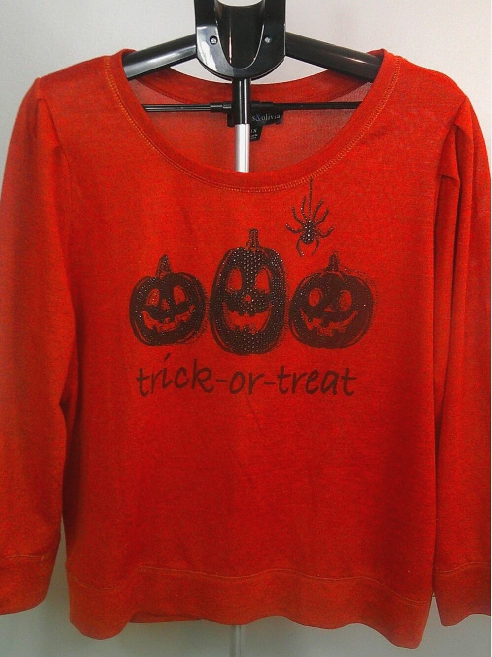 Thomas & Olivia Women's Halloween Long Sleeve Shirt 1X